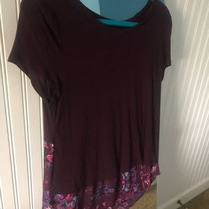 Burgundy Top With a Floral Bottom!!